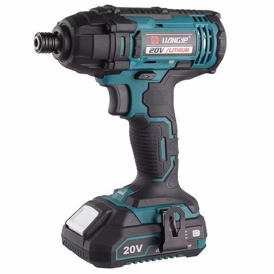 Electric Power Tools Combo Kit Liangye 18V Rechargeable Battery Operated Cordless Impact Driver and Hammer Drill