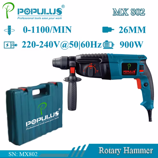 Populus New Arrival Industrial Quality Rotary Hammer Power Tools 900W Electric Hammer