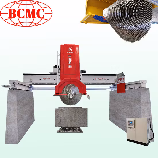 Bcmc China Manufacture Price Granite Stone Machinery Hydraulic Lifting 6 Pillars Automatic Slab Slicing Tile Machine Multi-Blade Marble Block Bridge Cutter