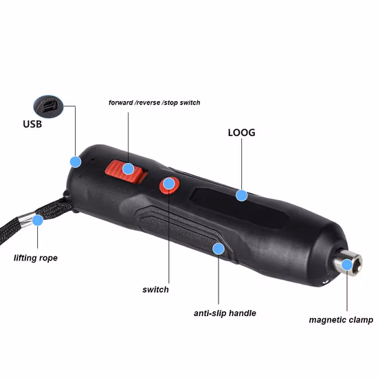 Ready Stock Durable Vvosai 20V Portable Electric Screwdriver