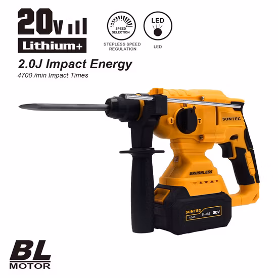 Martello perforatore a batteria ad alta potenza da 20 V di nuovo design da 20 mm