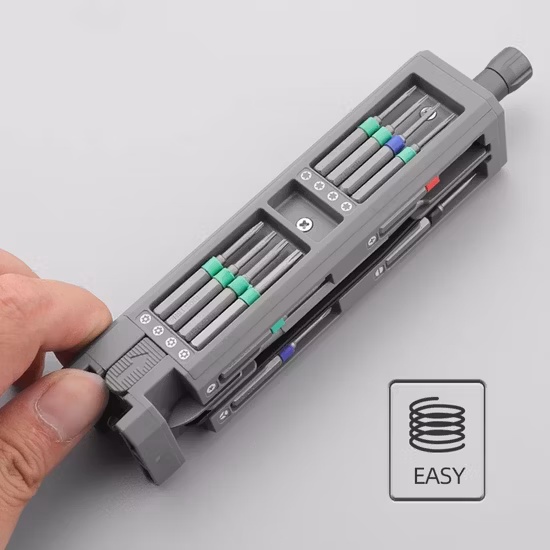 Set di cacciaviti 46 in 1 Punte per cacciavite magnetico Kit di strumenti per PC di riparazione del telefono Torx di precisione S2 Cacciavite esagonale Utensili manuali