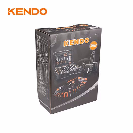 Kendo 161PC Set di strumenti per valigetta in alluminio Kit di strumenti manuali per riparazioni domestiche e automobilistiche