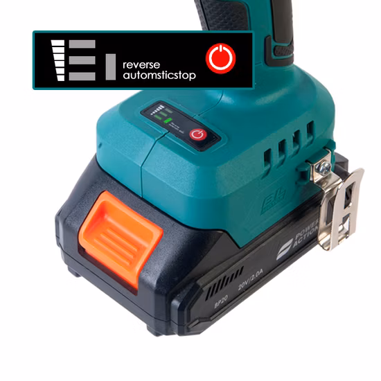 Utensili per avvitatore elettrico a batteria a doppia velocità Power Action senza spazzole da 20 V